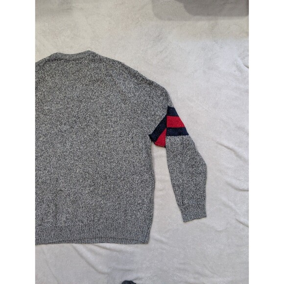 Gap V Neck Sweater Mens Size XXL Gray Knit Wool Cotton Blend Pullover - Picture 8 of 9